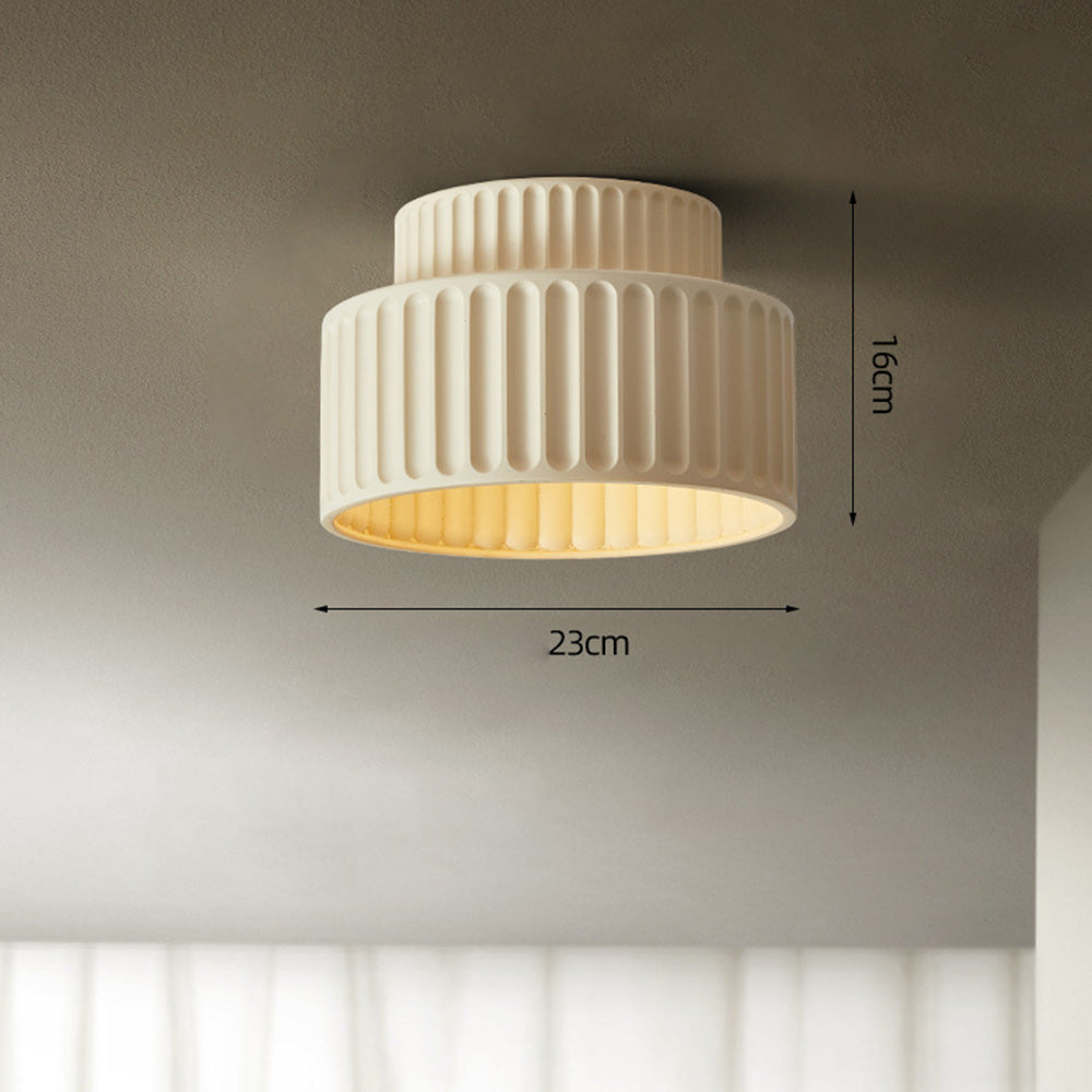 Vintage Cream Style Painted Semi Flush Mount Ceiling Light -Homdiy