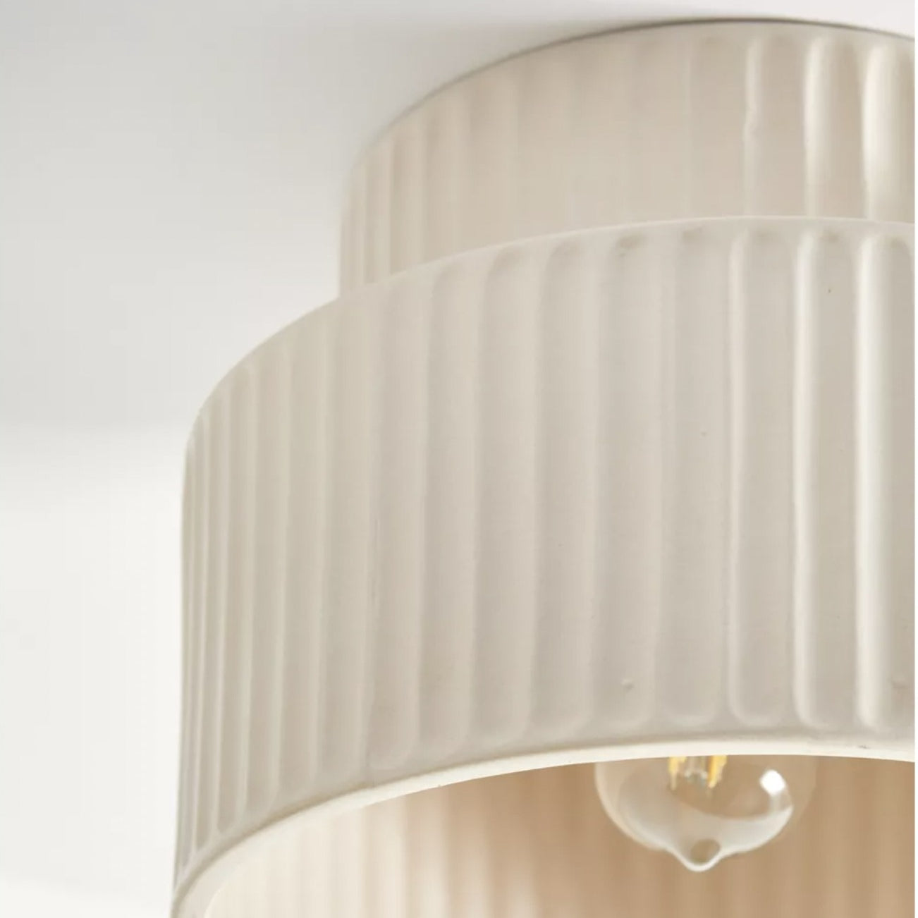 Vintage Cream Style Painted Semi Flush Mount Ceiling Light -Homdiy