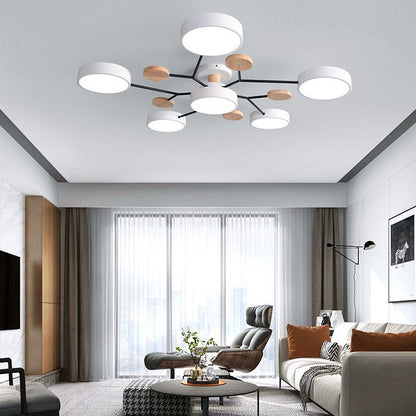 Creative Iron LED Semi-Flush Ceiling Light