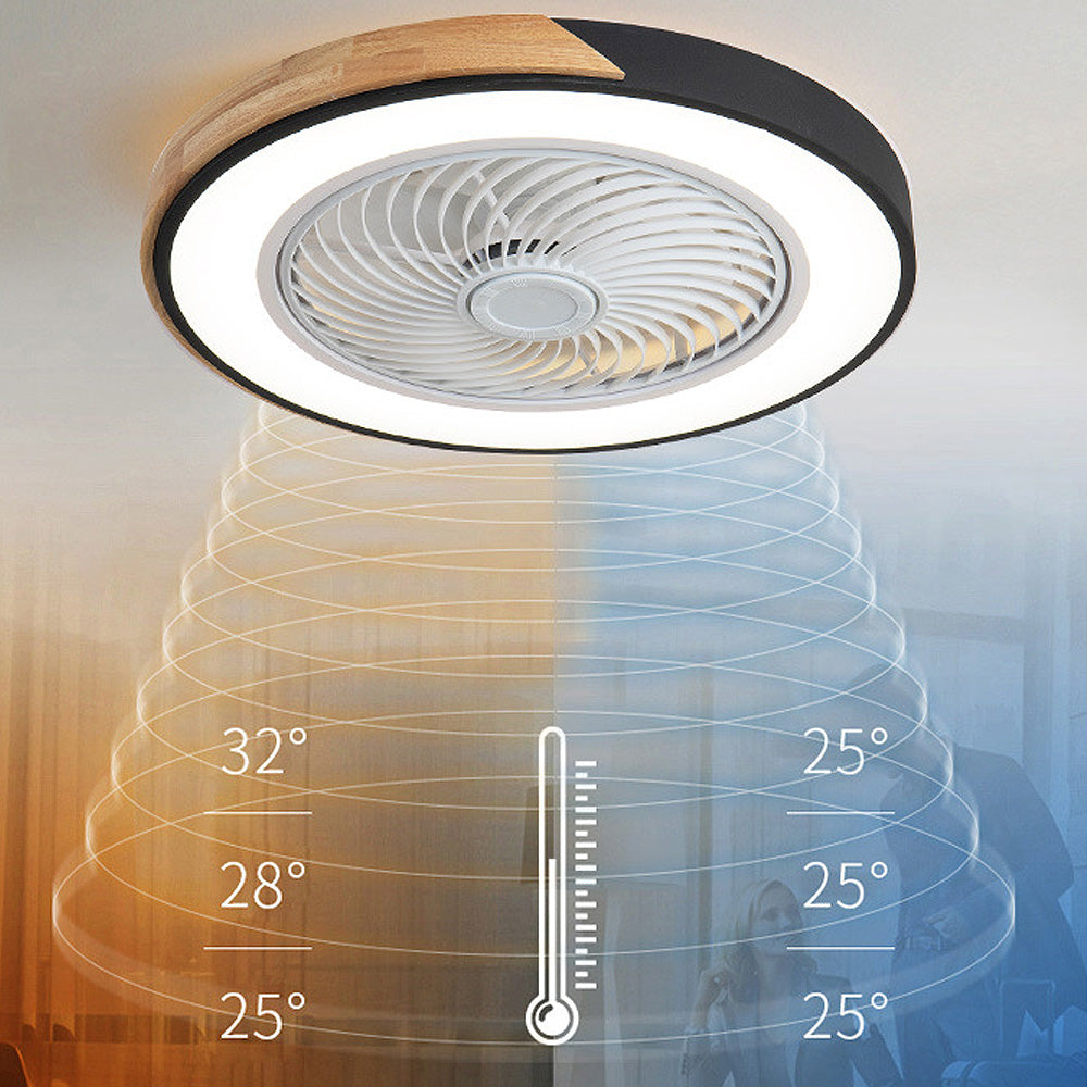 Modern Wood Ceiling Fans With LED Lights