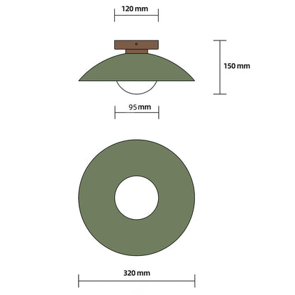Simple Round Metal Flush Mount Ceiling Light For Kitchen