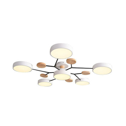 Creative Iron LED Semi-Flush Ceiling Light