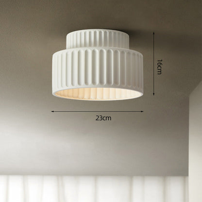 Vintage Cream Style Painted Semi Flush Mount Ceiling Light -Homdiy