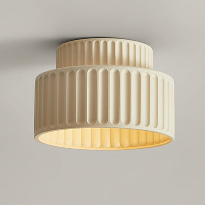 Vintage Cream Style Painted Semi Flush Mount Ceiling Light -Homdiy