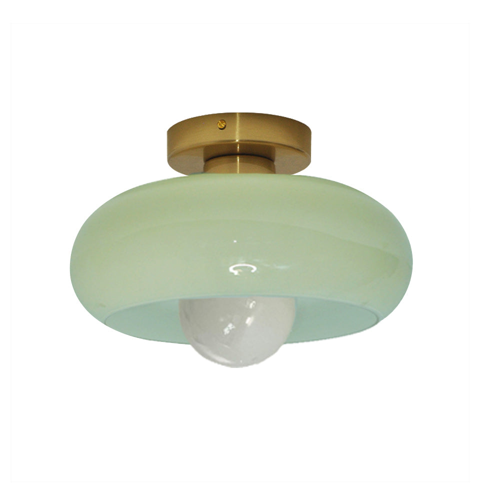 Retro balcony room glass ceiling lamp medievil entrance hall bauhaus corridor aisle study light fixture