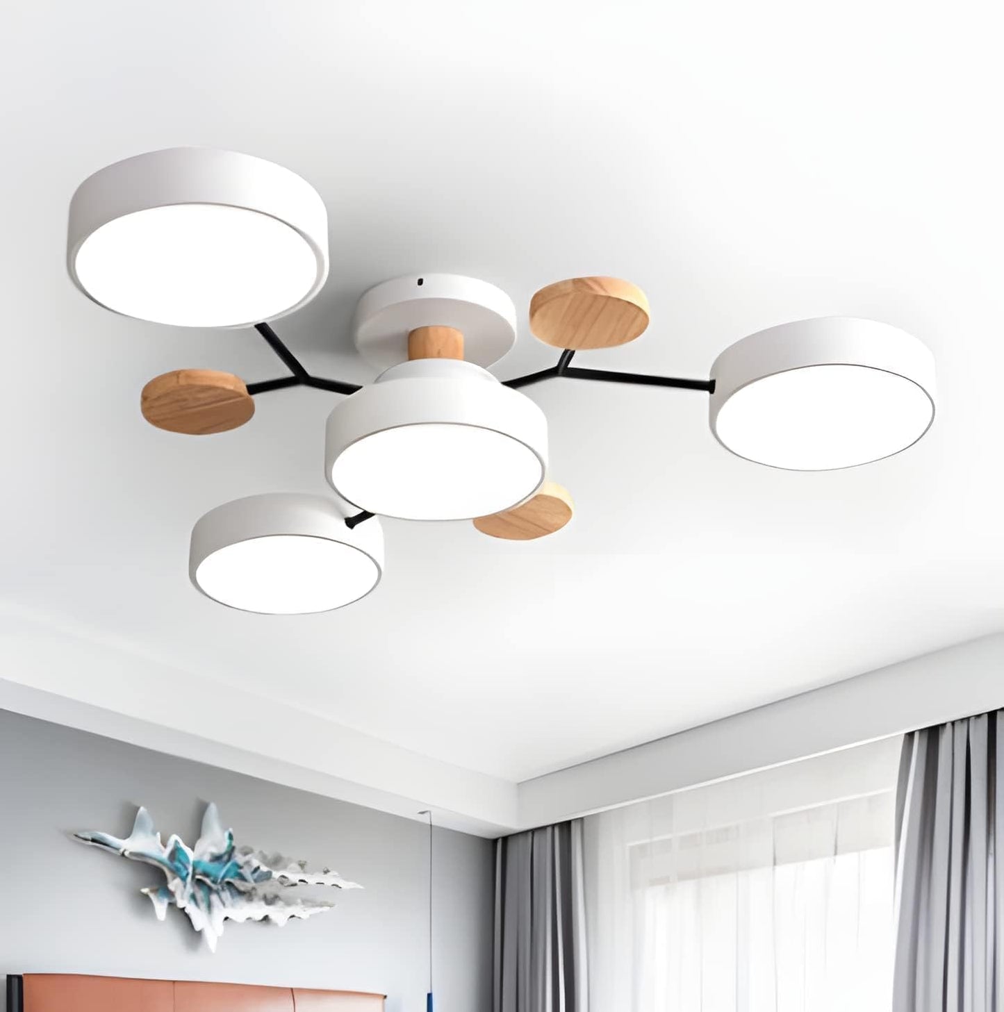 Creative Iron LED Semi-Flush Ceiling Light