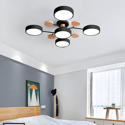 Creative Iron LED Semi-Flush Ceiling Light