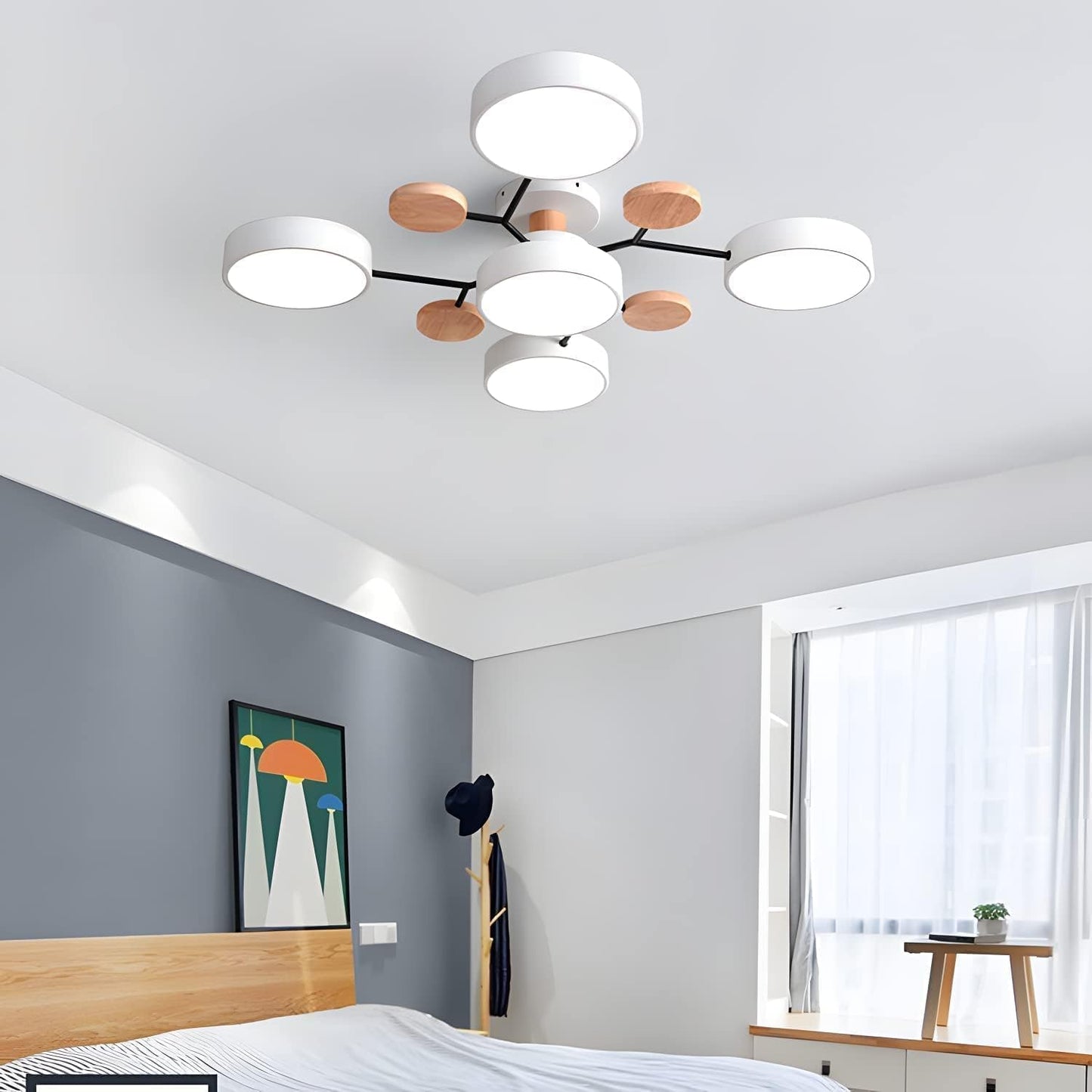 Creative Iron LED Semi-Flush Ceiling Light