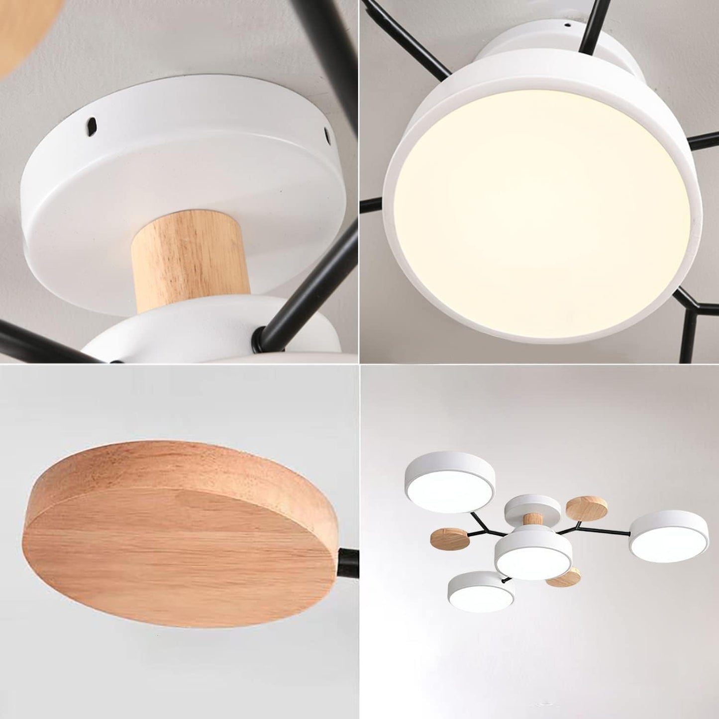 Creative Iron LED Semi-Flush Ceiling Light