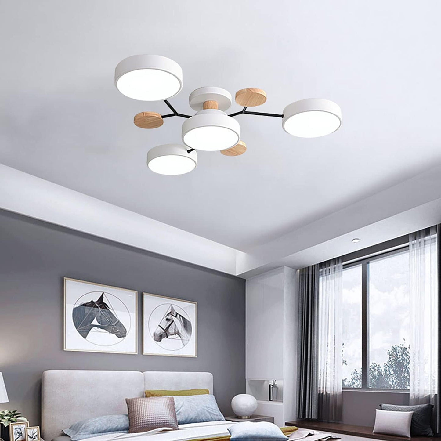 Creative Iron LED Semi-Flush Ceiling Light