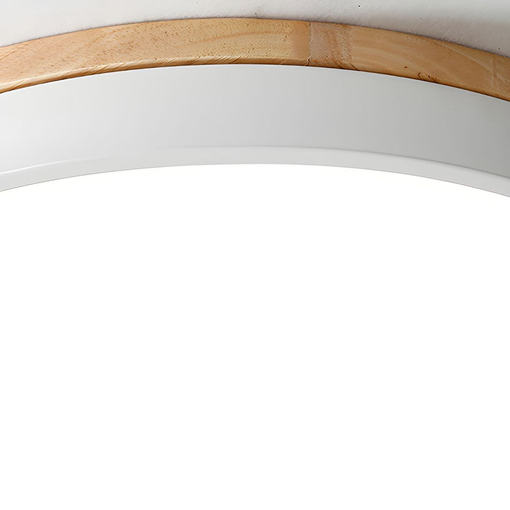 Wooden round shape flush mount ceiling lights