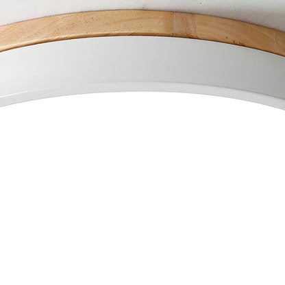 Wooden round shape flush mount ceiling lights