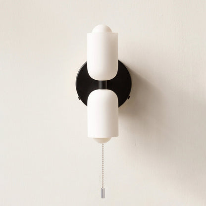 Modern creamy double heads wall sconce