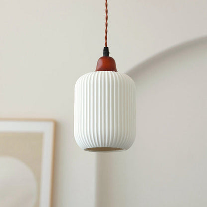 Vintage Nordic Ceramic White Pendant Light For Dining Room