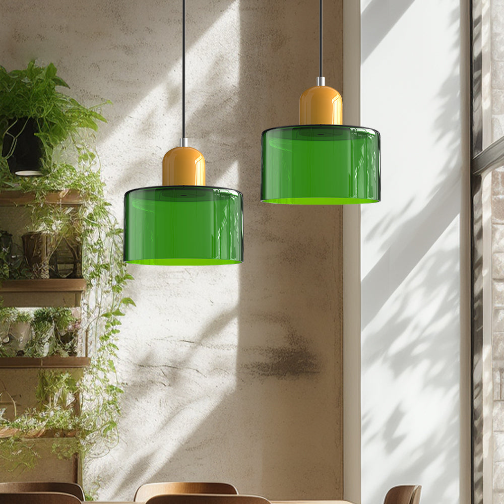 Modern Bauhaus Fresh Glass Pendant Light For Kitchen Island