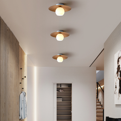 Modern Natural Wood Bedroom Ceiling Lamps