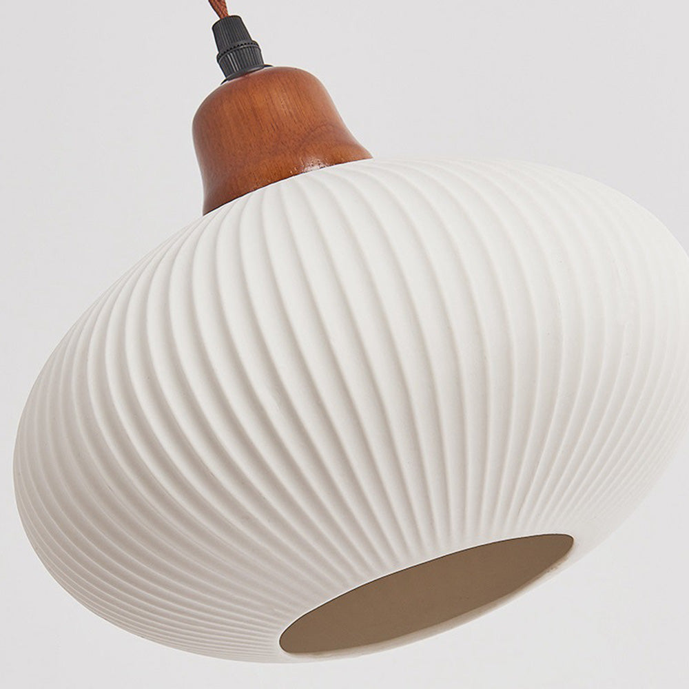 Vintage Nordic Ceramic White Pendant Light For Dining Room