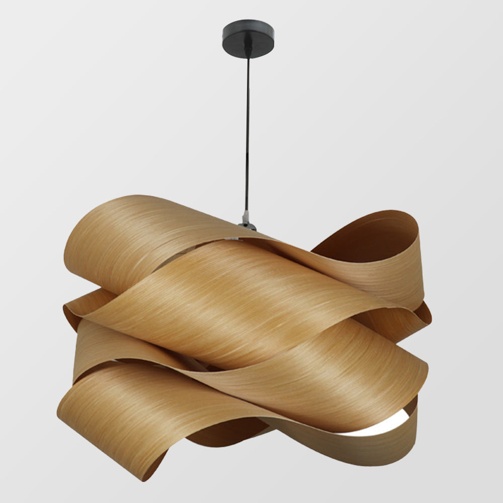 Modern Irregular Wood Pendant Light For Kitchen