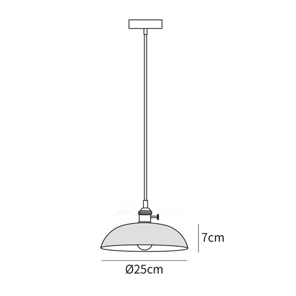 Vintage INS Glass Ribbed Pendant Light
