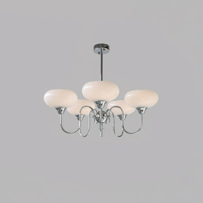 Bubble Creamy Persimmon Glass Chandelier -Homdiy