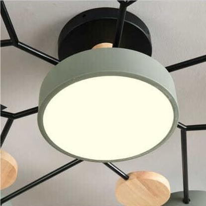 Creative Iron LED Semi-Flush Ceiling Light