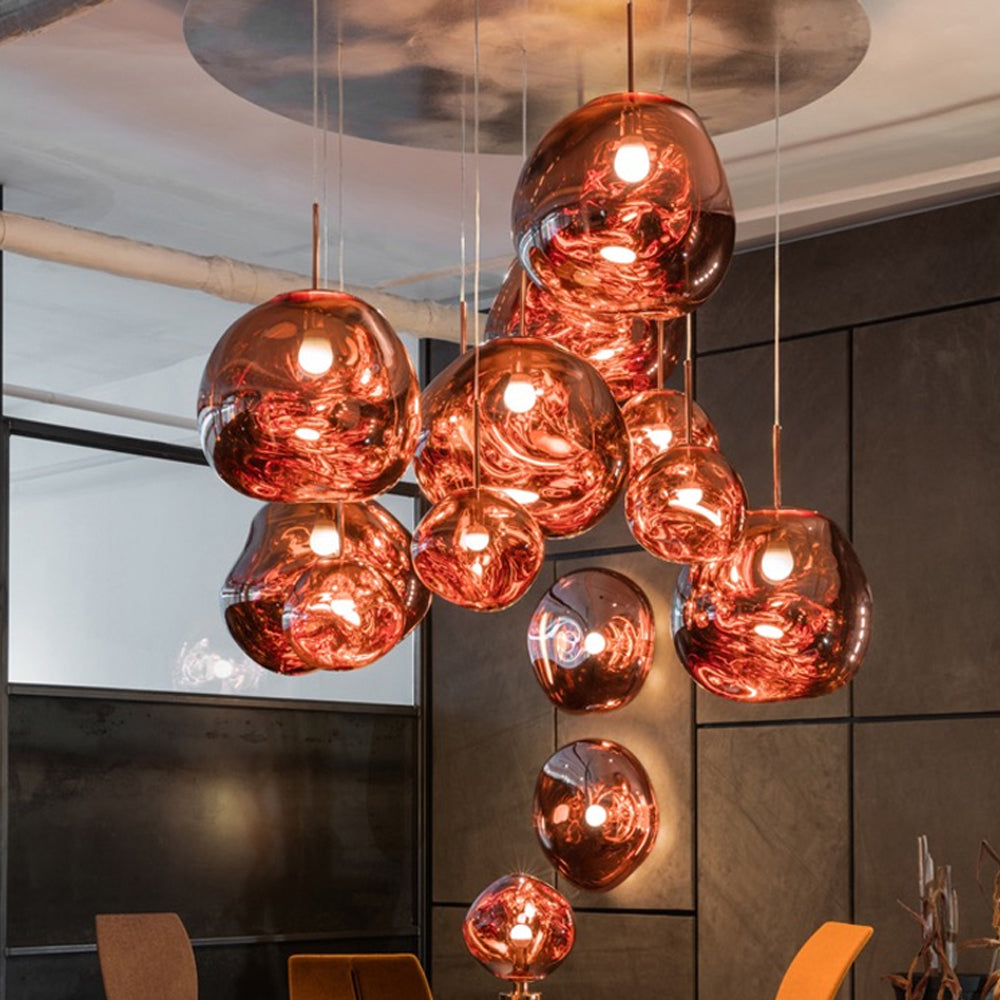 Nordic lava chandelier commercial restaurant bar duplex staircase pendant lamp