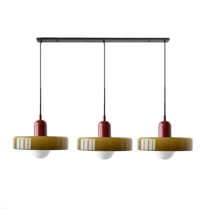 Sonna - 3-HEAD BAUHAUS PENDANT LAMP MADE OF COLORED GLASS