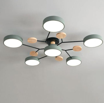 Creative Iron LED Semi-Flush Ceiling Light