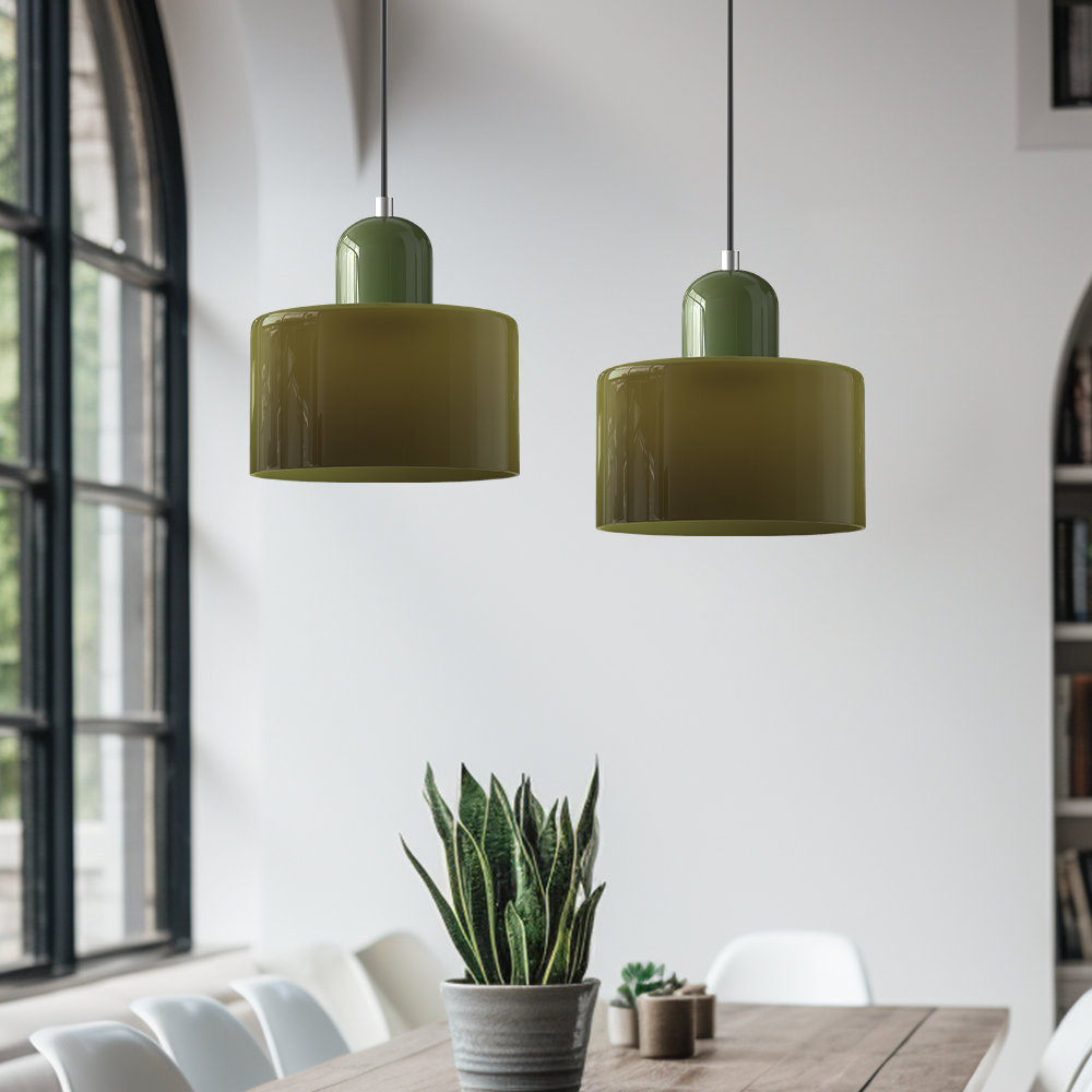 Modern Bauhaus Fresh Glass Pendant Light For Kitchen Island