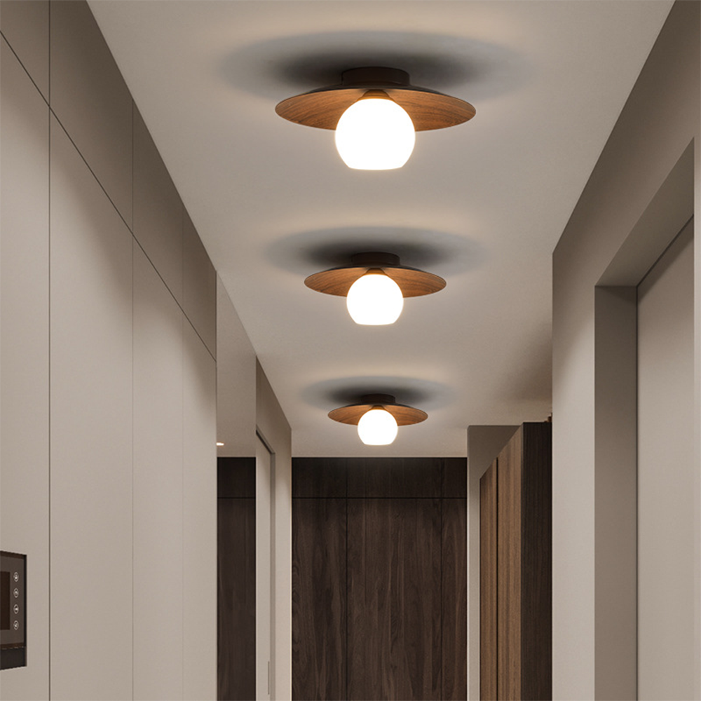 Modern Natural Wood Bedroom Ceiling Lamps