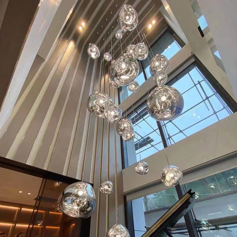 Nordic lava chandelier commercial restaurant bar duplex staircase pendant lamp