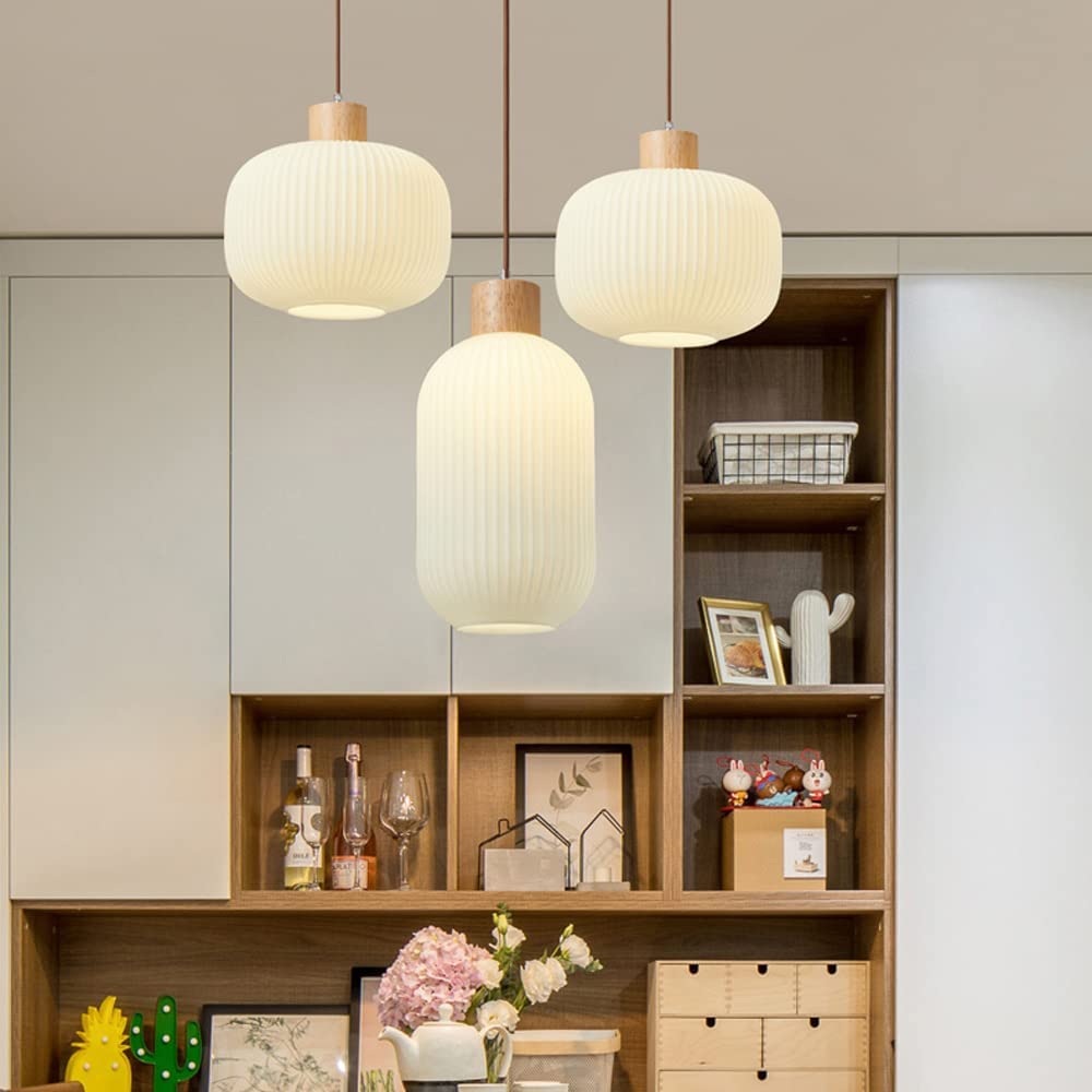 Vintage Lantern Glass Pendant Light