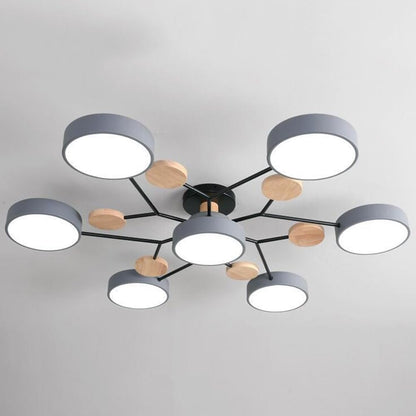 Creative Iron LED Semi-Flush Ceiling Light