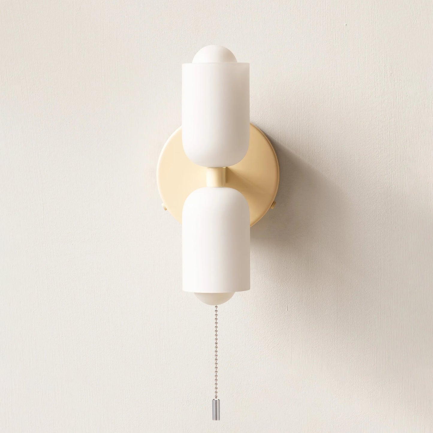 Modern creamy double heads wall sconce