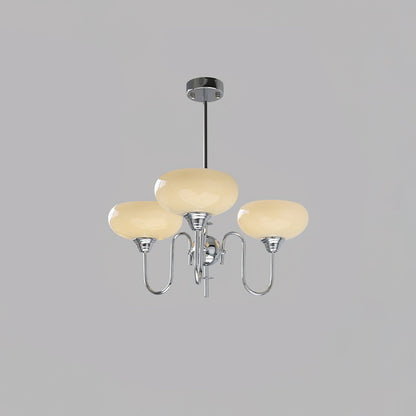 Bubble Creamy Persimmon Glass Chandelier -Homdiy