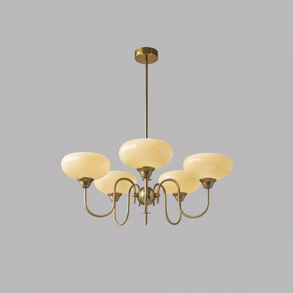 Bubble Creamy Persimmon Glass Chandelier -Homdiy