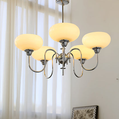 Bubble Creamy Persimmon Glass Chandelier -Homdiy