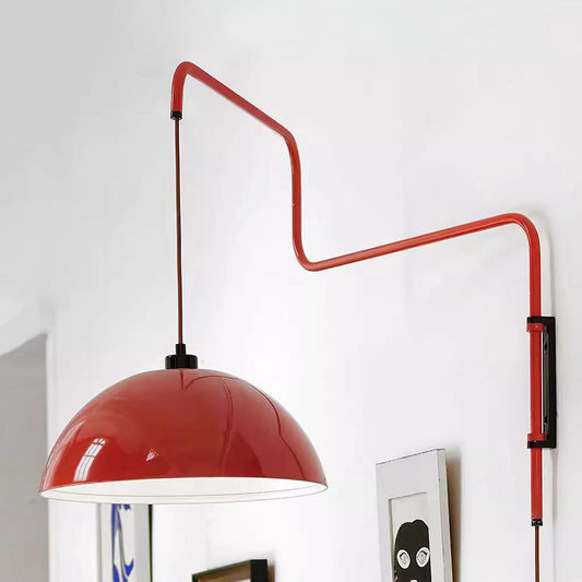 Creative Red Shade Geometry Wall Light