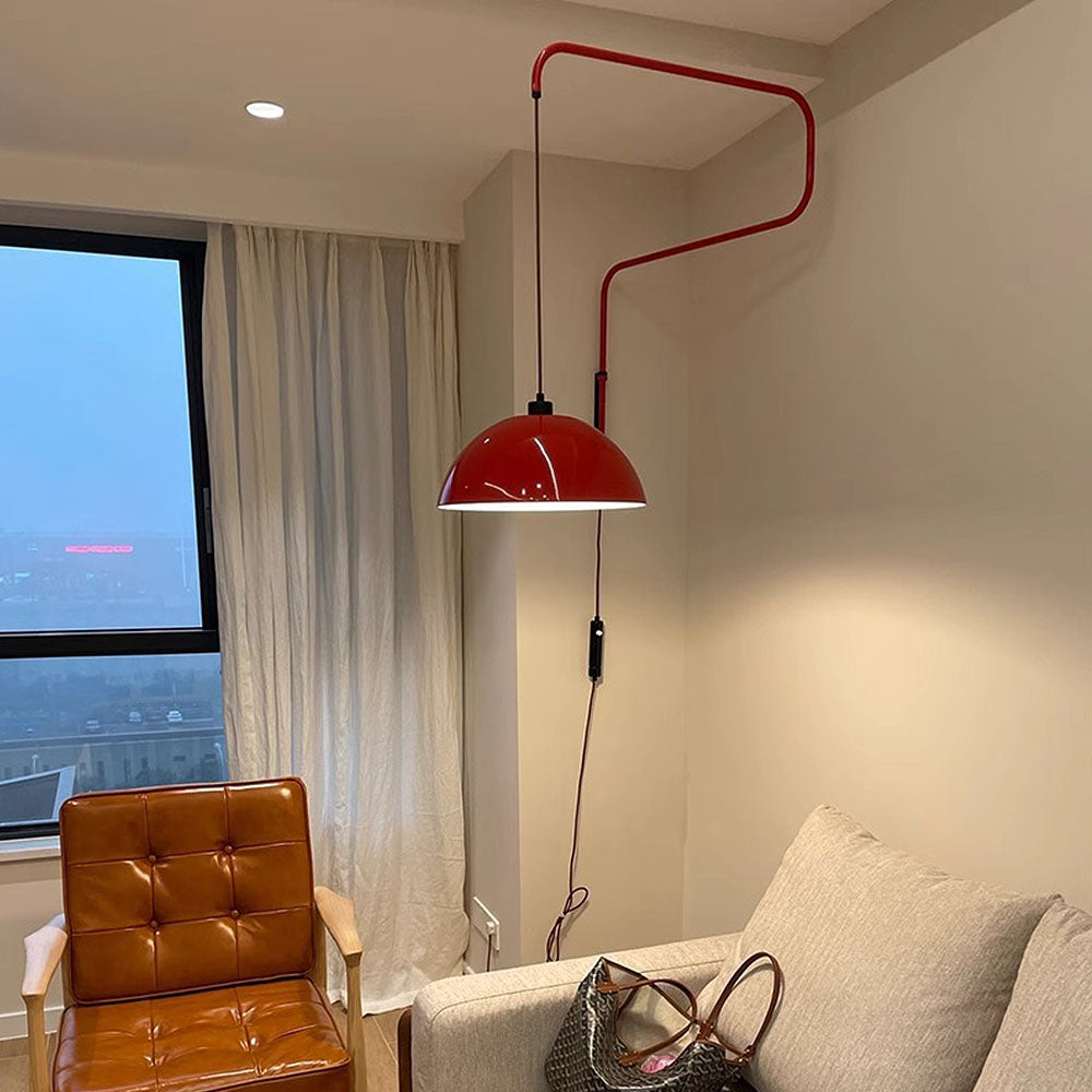 Creative Red Shade Geometry Wall Light