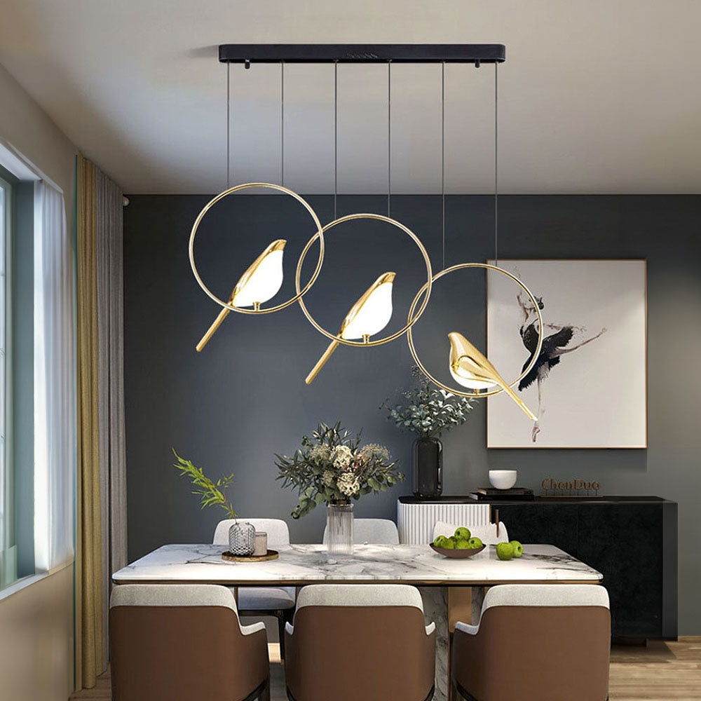 Creative Birds LED Circle Pendant Light