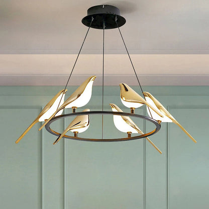 Creative Birds LED Circle Pendant Light