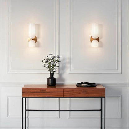 Double Head Glass Wall Lamp LED Sconce for Bedroom