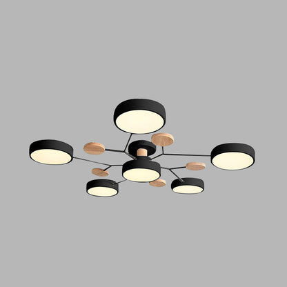 Creative Iron LED Semi-Flush Ceiling Light