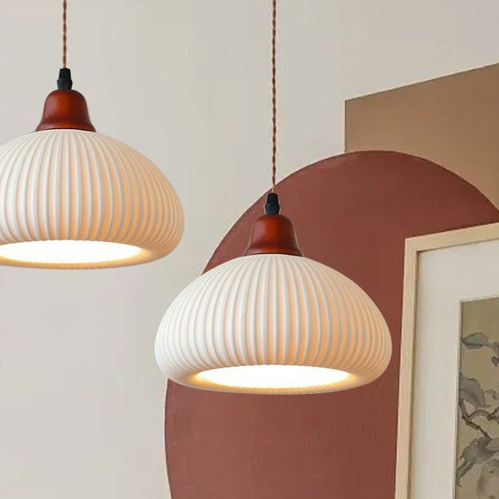 Vintage Nordic Ceramic White Pendant Light For Dining Room