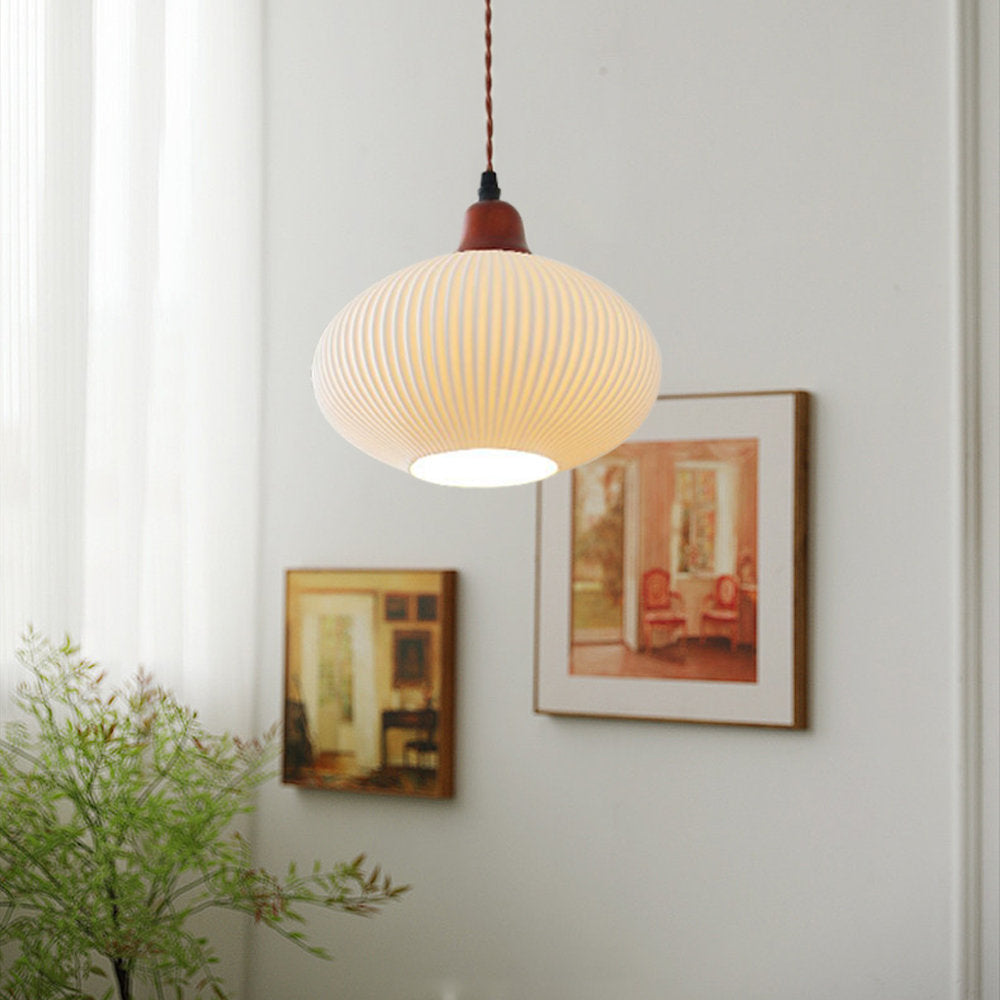 Vintage Nordic Ceramic White Pendant Light For Dining Room