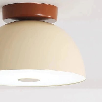 Cream Retro Iron Aisle Ceiling Lamp