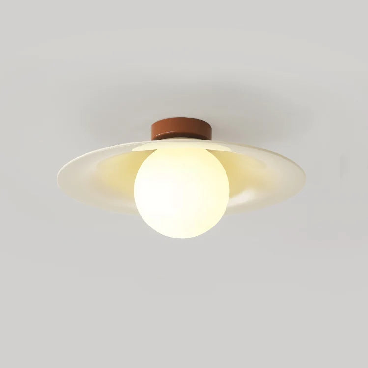 Cream Retro Iron Aisle Ceiling Lamp