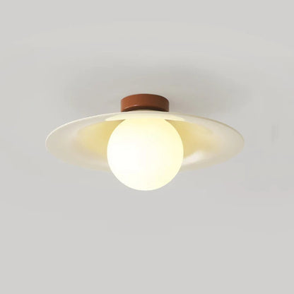 Cream Retro Iron Aisle Ceiling Lamp