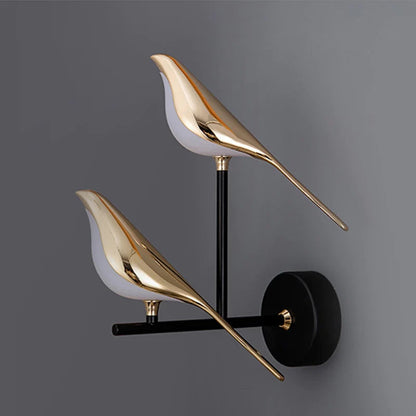 Modern Led Golden Bird Hallway Wall Light