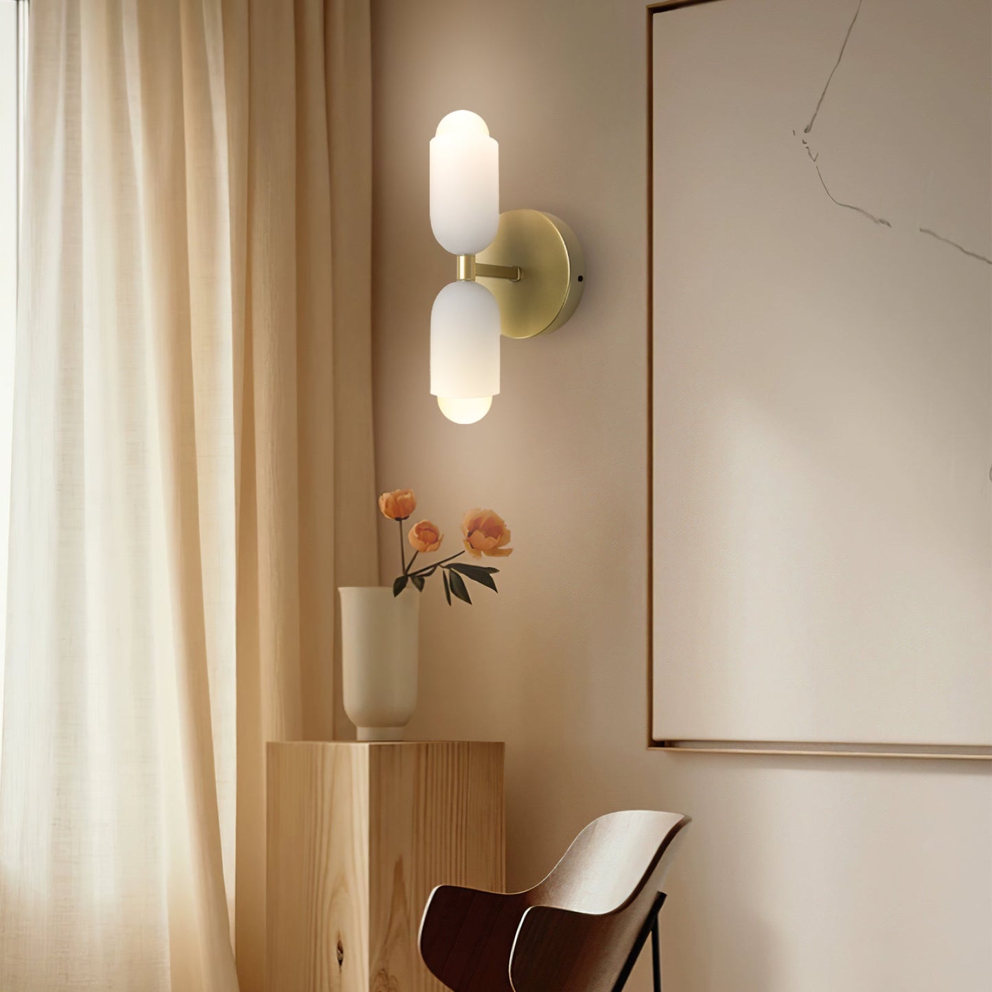 Modern Double Head Led Bedside Indoor Wall Sconce